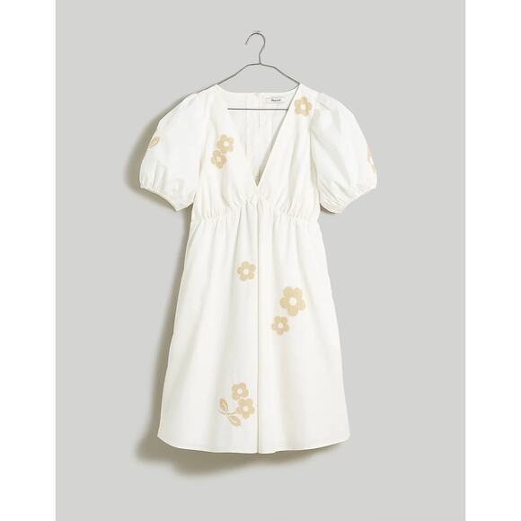 Madewell Dresses & Skirts - Madewell New White Floral Annamarie Cutout Casual Dress Size 00